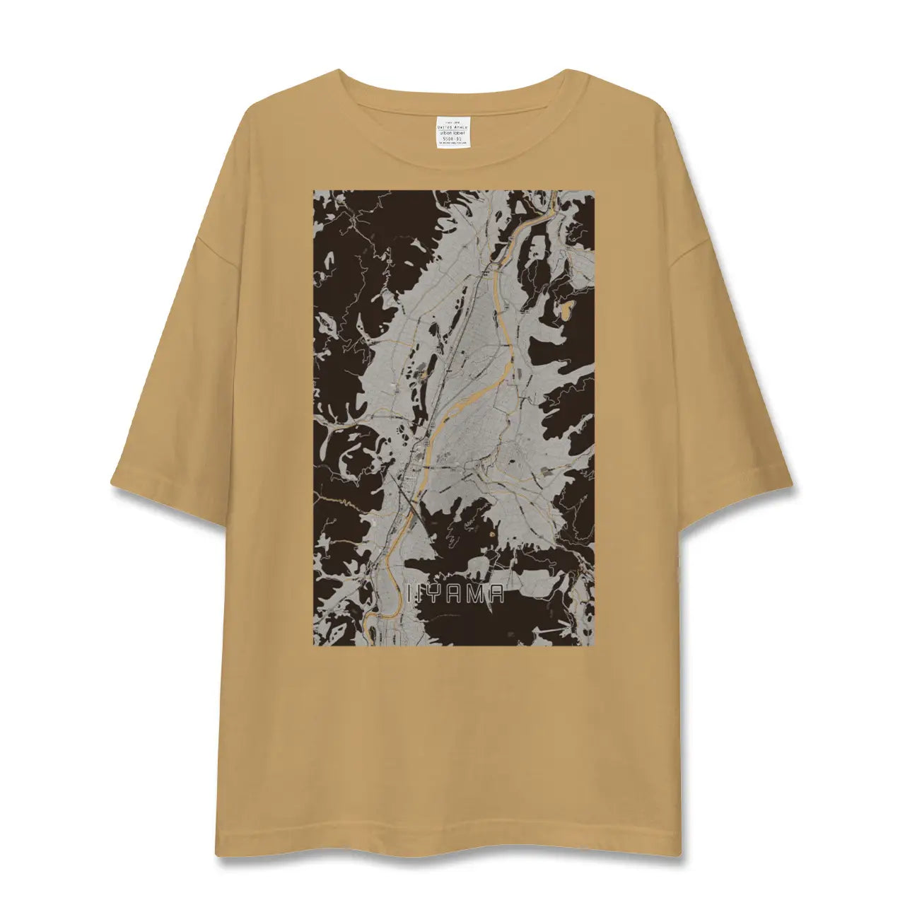 【飯山(長野県)】地図柄ビッグシルエットTシャツ