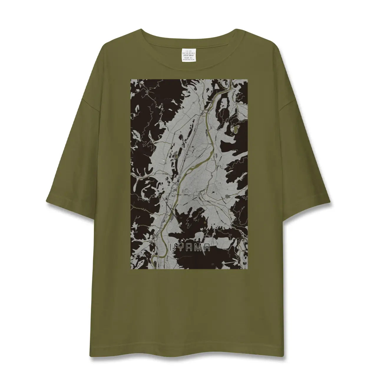 【飯山(長野県)】地図柄ビッグシルエットTシャツ