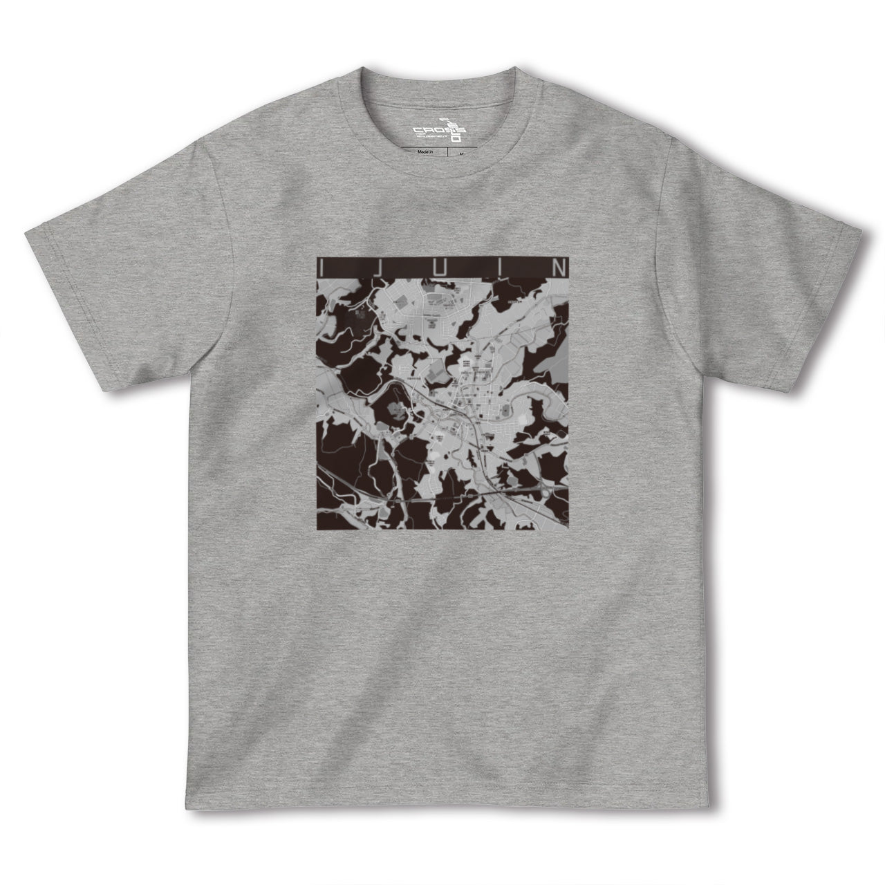 【伊集院(鹿児島県)】地図柄ヘビーウェイトTシャツ