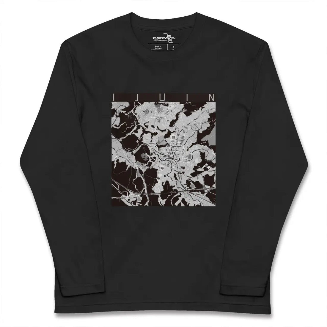 【伊集院(鹿児島県)】地図柄ロングスリーブTシャツ