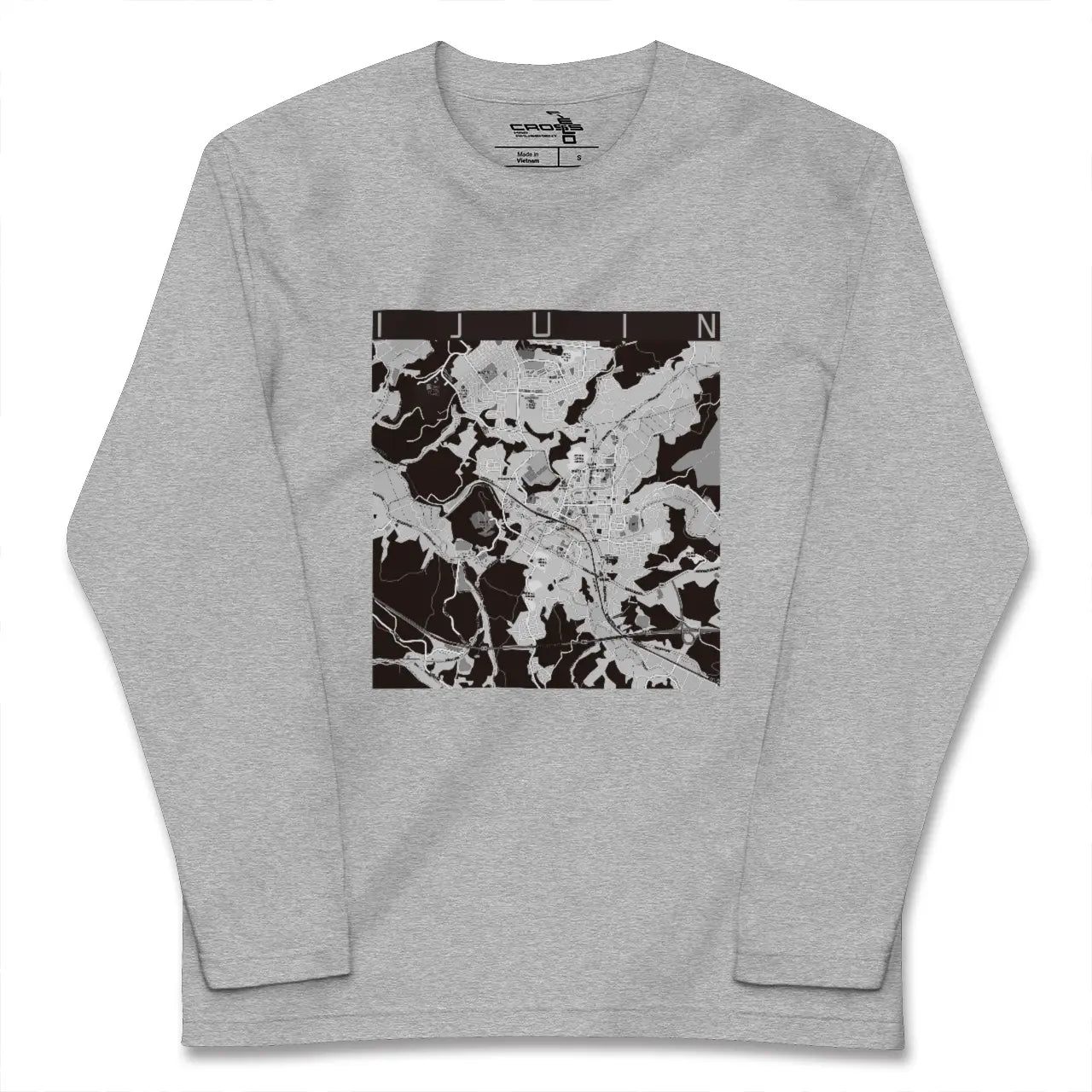 【伊集院(鹿児島県)】地図柄ロングスリーブTシャツ