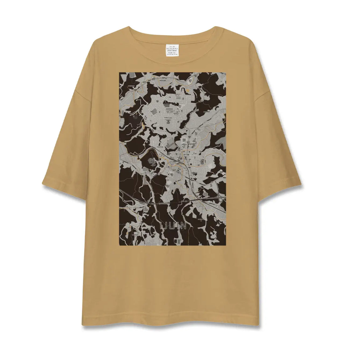 【伊集院(鹿児島県)】地図柄ビッグシルエットTシャツ