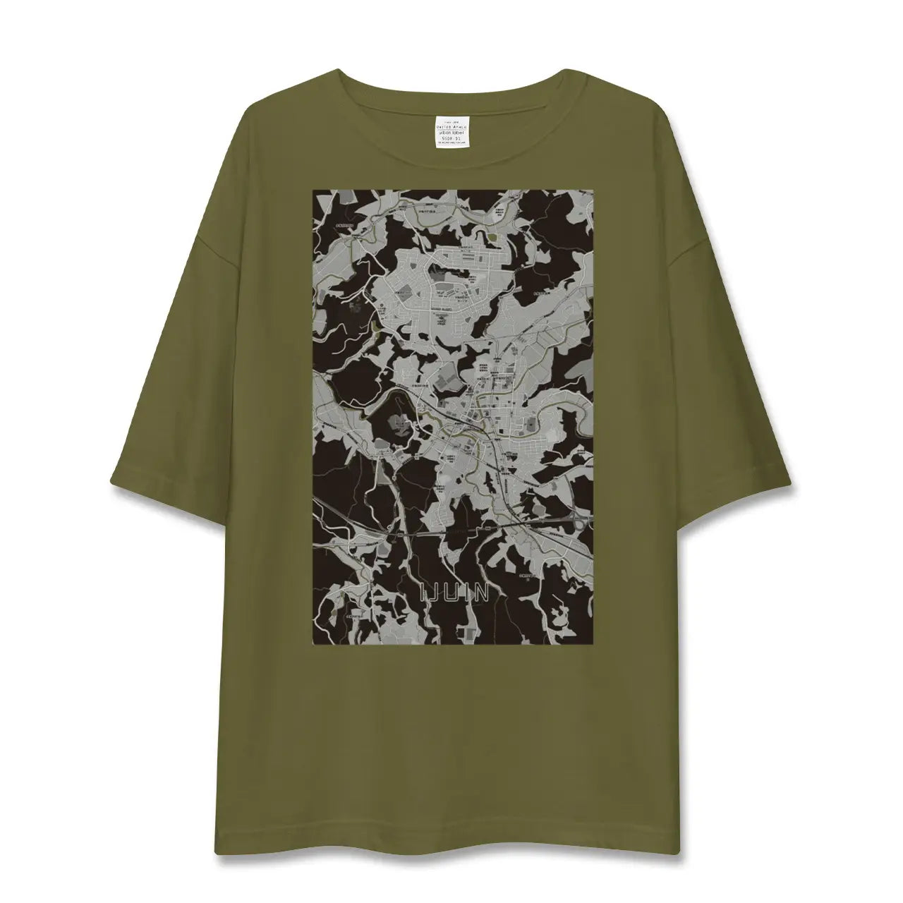【伊集院(鹿児島県)】地図柄ビッグシルエットTシャツ