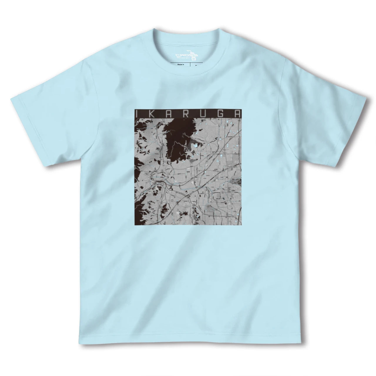 【斑鳩(奈良県)】地図柄ヘビーウェイトTシャツ