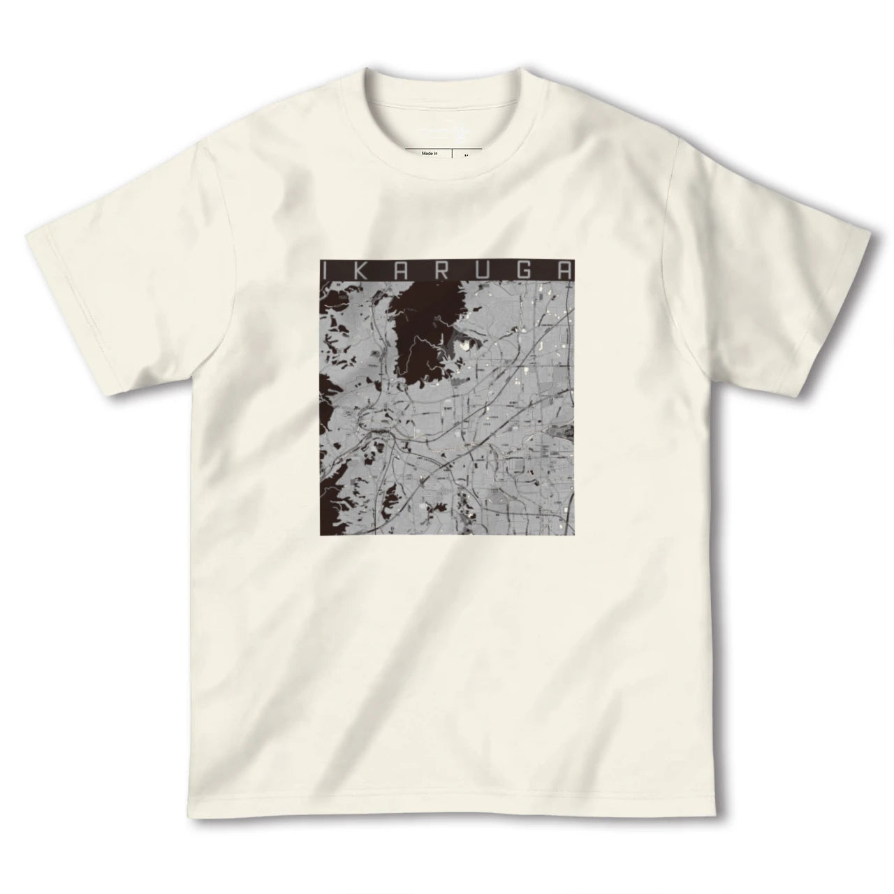 【斑鳩(奈良県)】地図柄ヘビーウェイトTシャツ