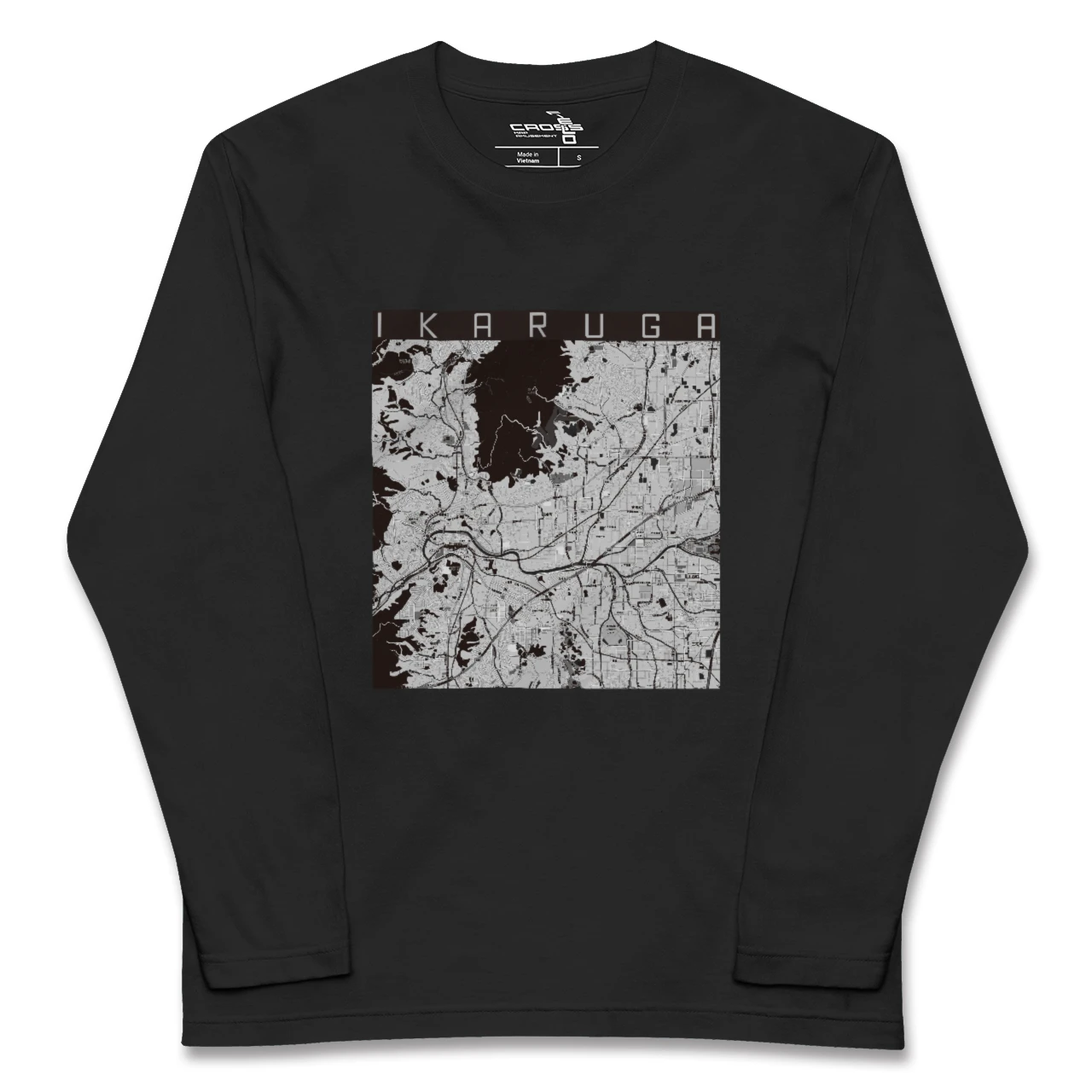 【斑鳩(奈良県)】地図柄ロングスリーブTシャツ