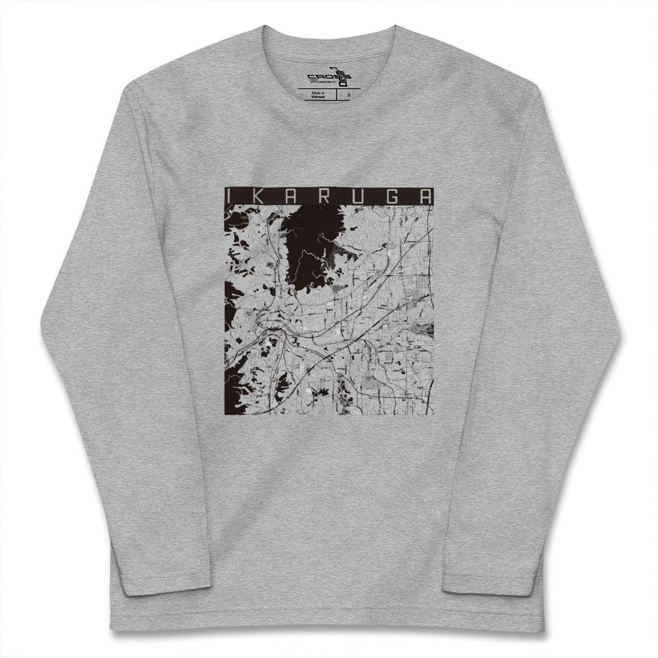 【斑鳩(奈良県)】地図柄ロングスリーブTシャツ