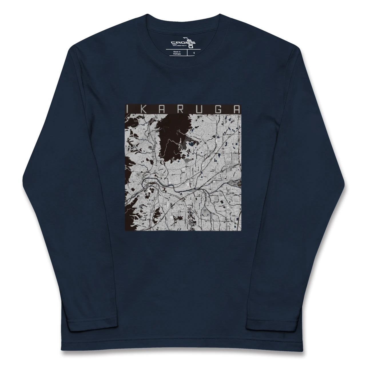 【斑鳩(奈良県)】地図柄ロングスリーブTシャツ