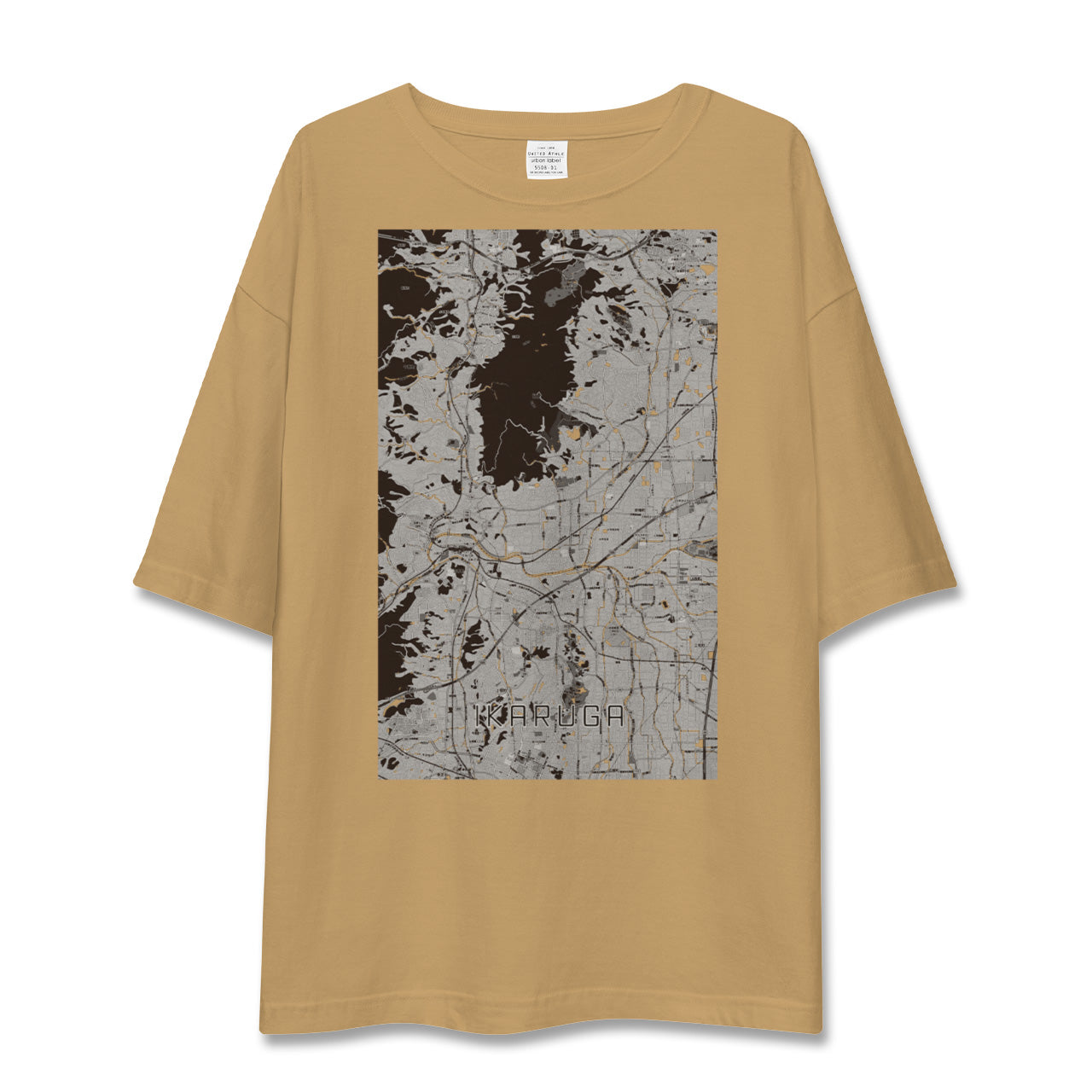 【斑鳩(奈良県)】地図柄ビッグシルエットTシャツ