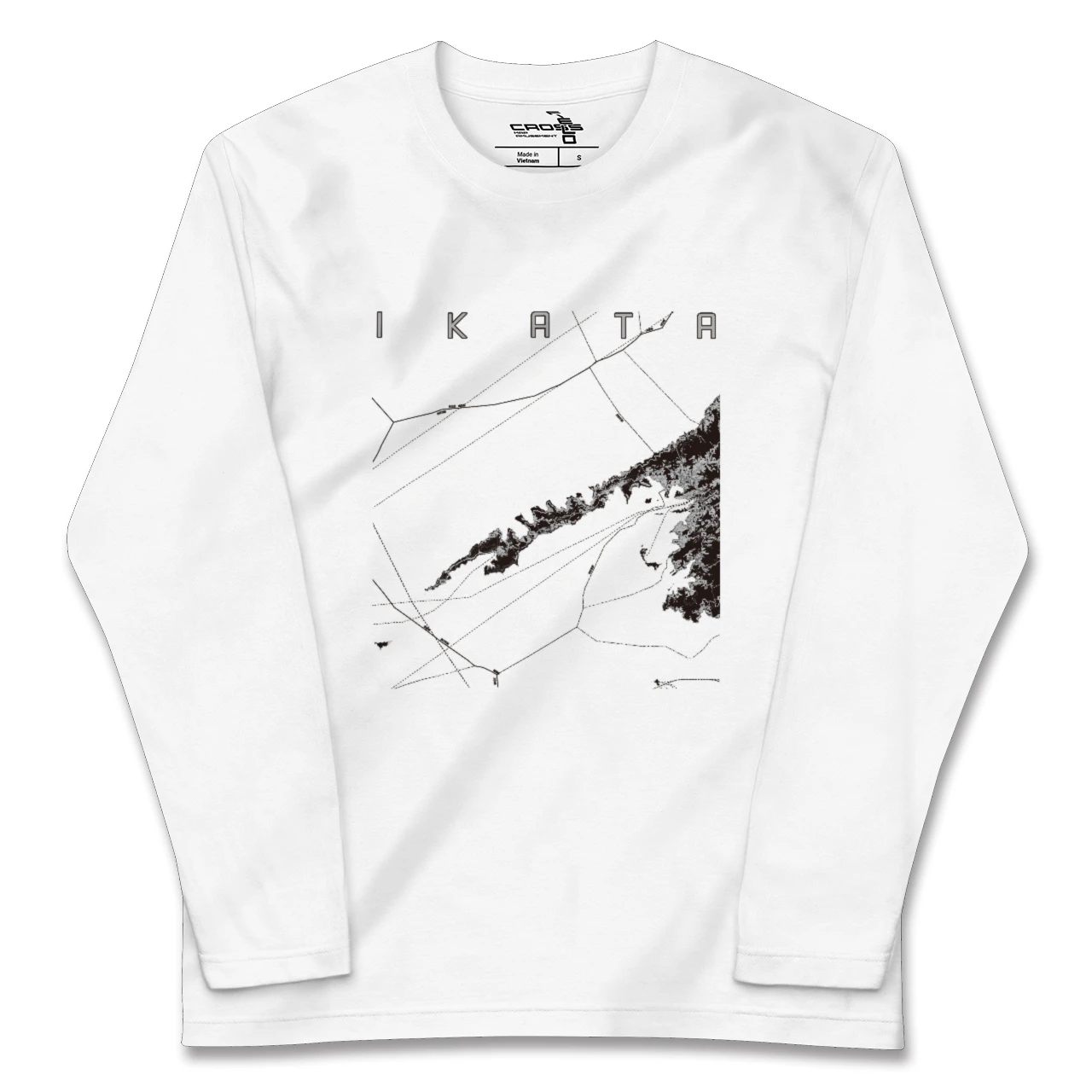 【伊方(愛媛県)】地図柄ロングスリーブTシャツ