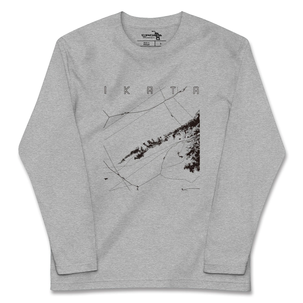 【伊方(愛媛県)】地図柄ロングスリーブTシャツ