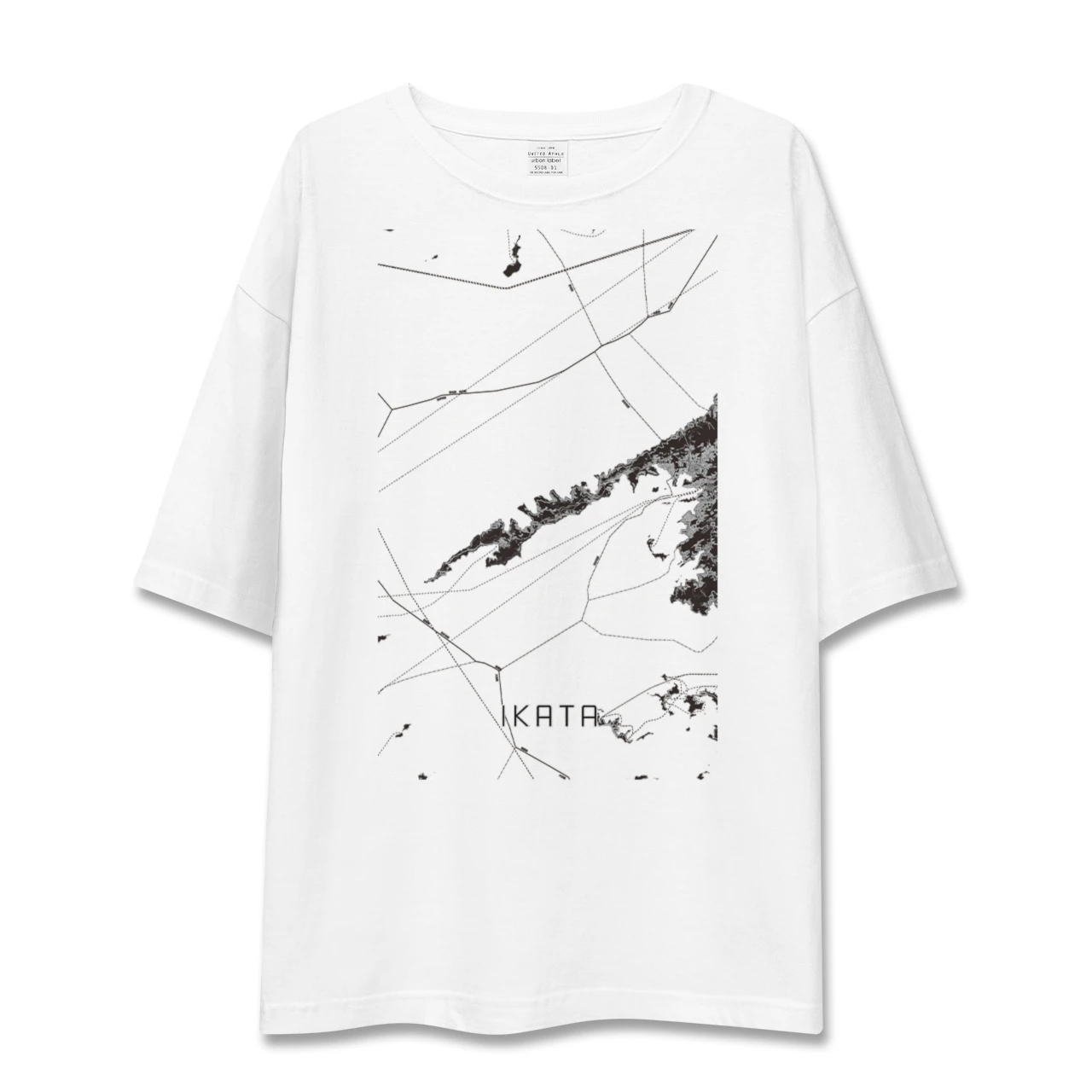 【伊方(愛媛県)】地図柄ビッグシルエットTシャツ
