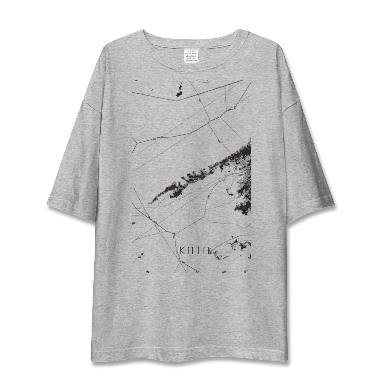 【伊方(愛媛県)】地図柄ビッグシルエットTシャツ