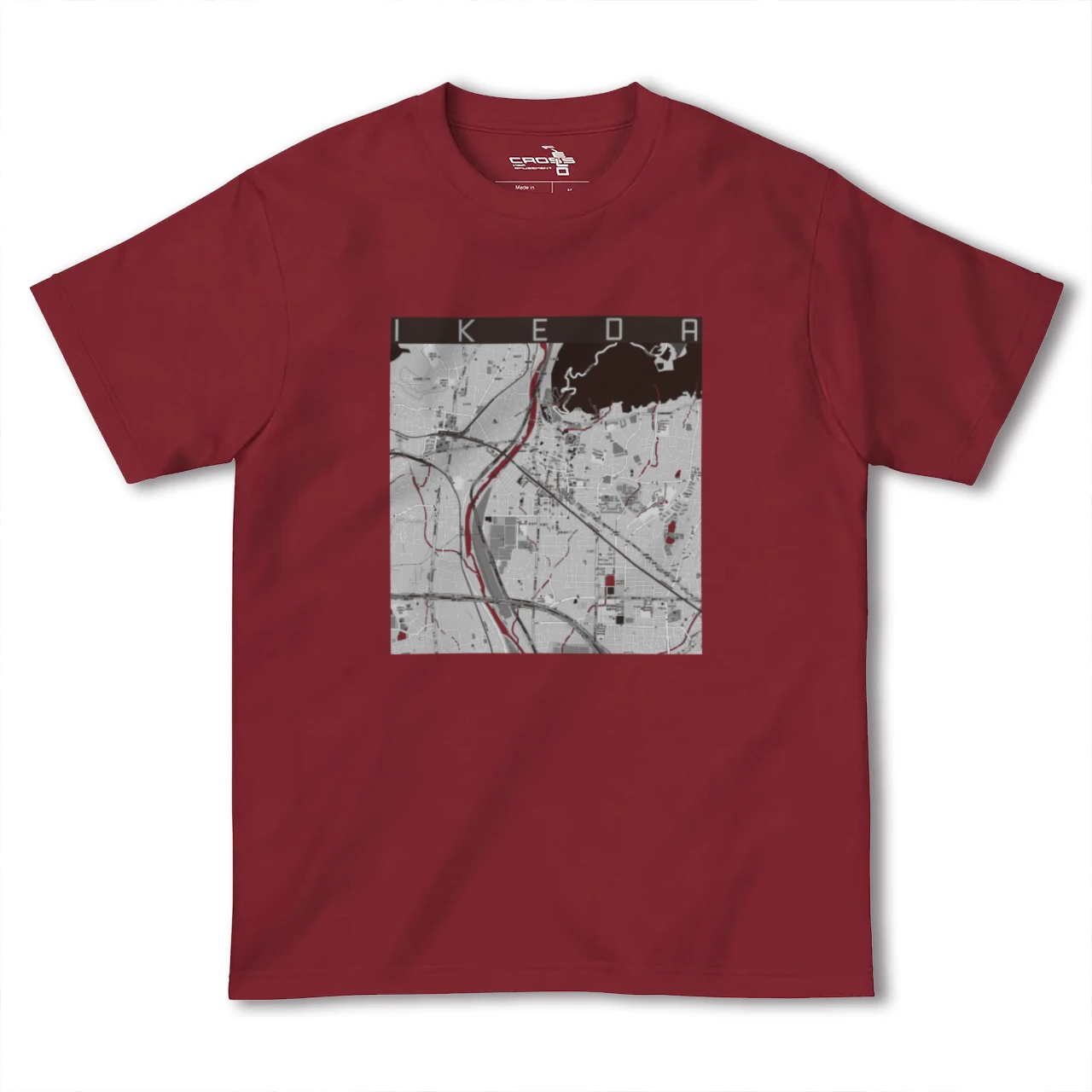 【池田(大阪府)】地図柄ヘビーウェイトTシャツ