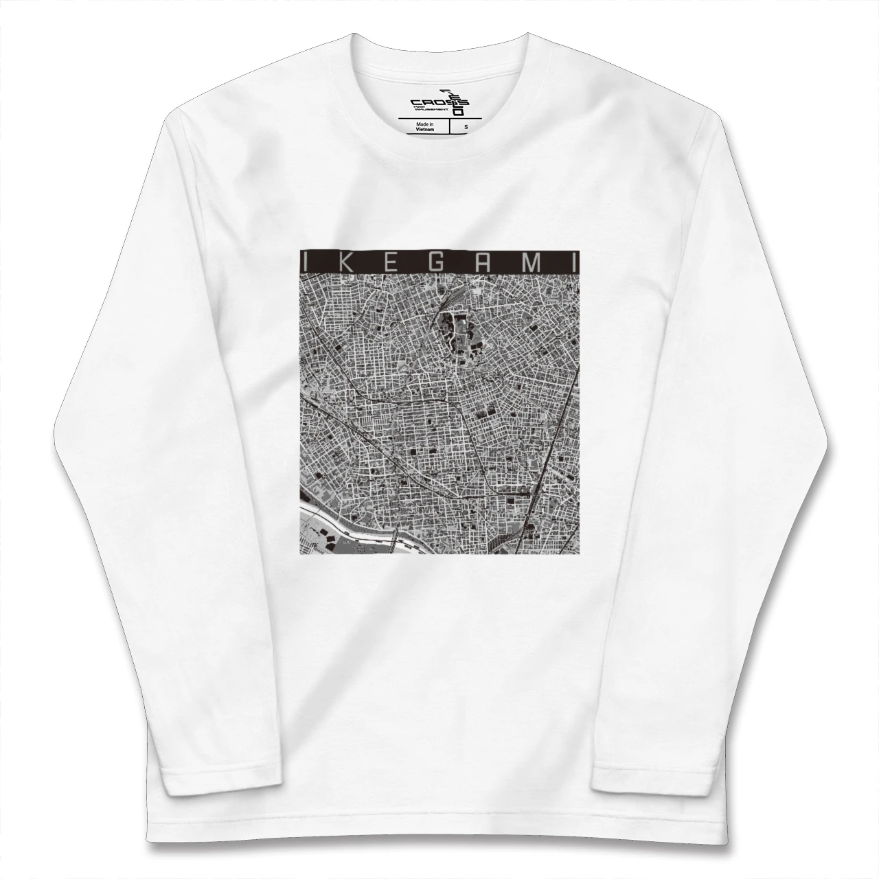 【池上(東京都)】地図柄ロングスリーブTシャツ
