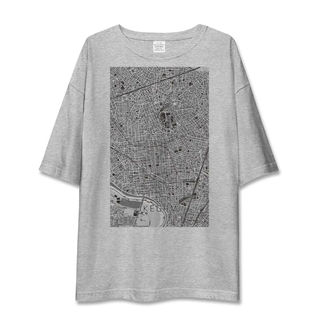 【池上(東京都)】地図柄ビッグシルエットTシャツ