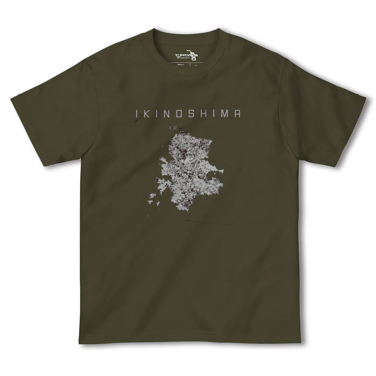 【壱岐島(長崎県)】地図柄ヘビーウェイトTシャツ