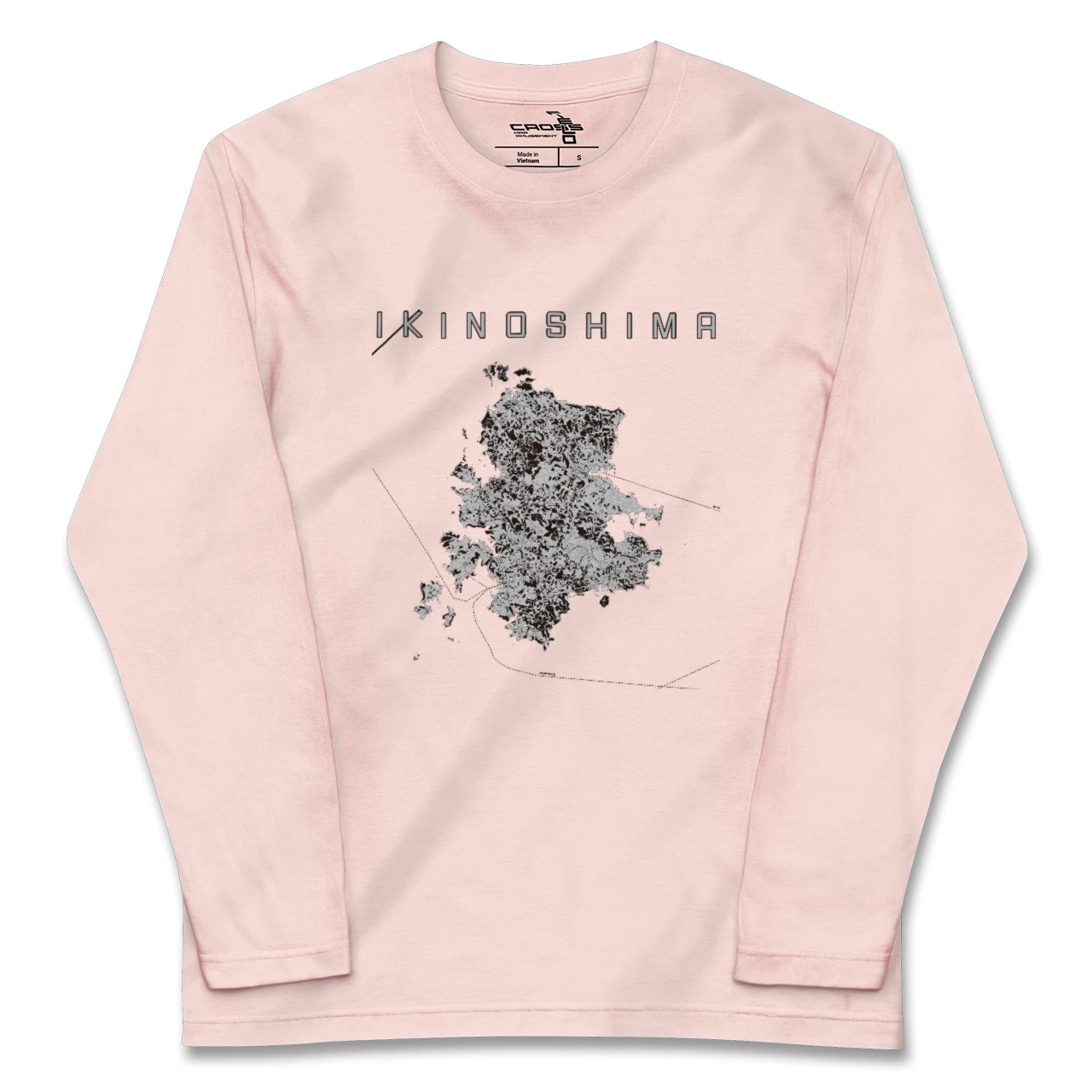 【壱岐島(長崎県)】地図柄ロングスリーブTシャツ