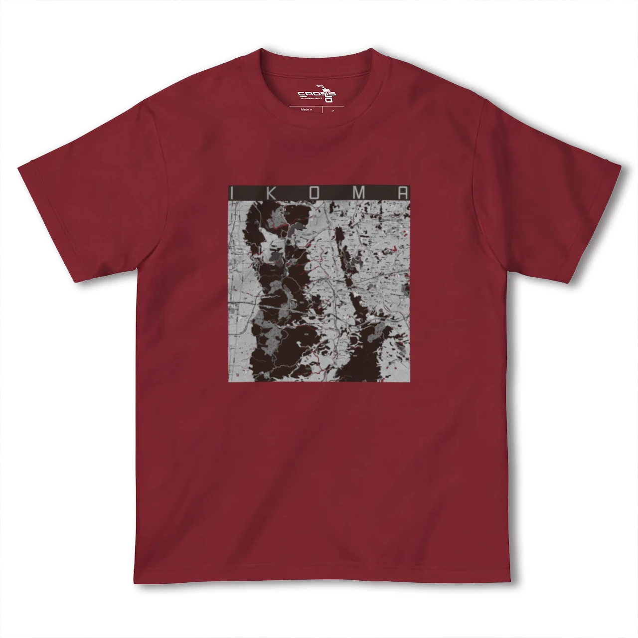 【生駒(奈良県)】地図柄ヘビーウェイトTシャツ