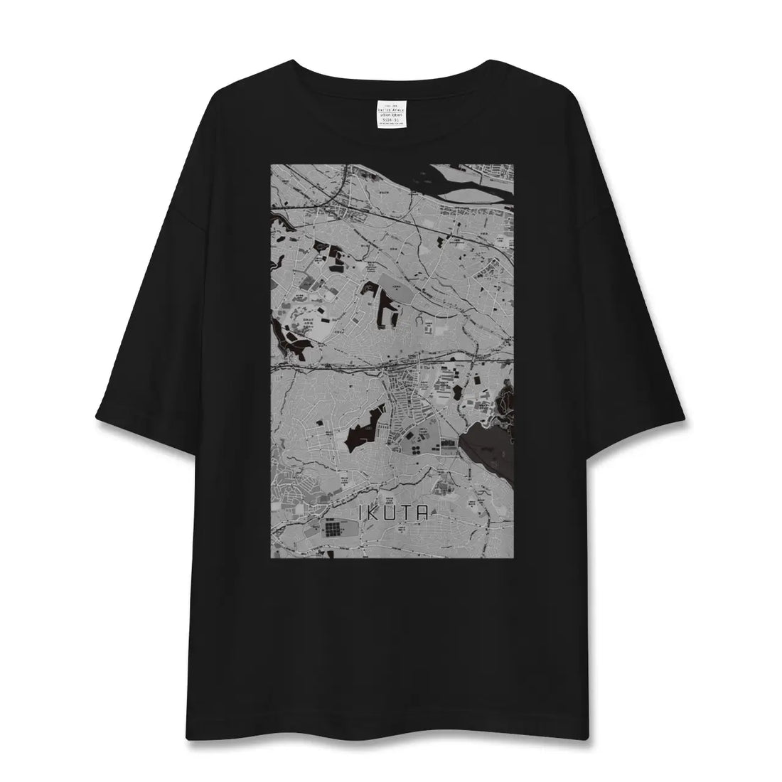 【生田(神奈川県)】地図柄ビッグシルエットTシャツ