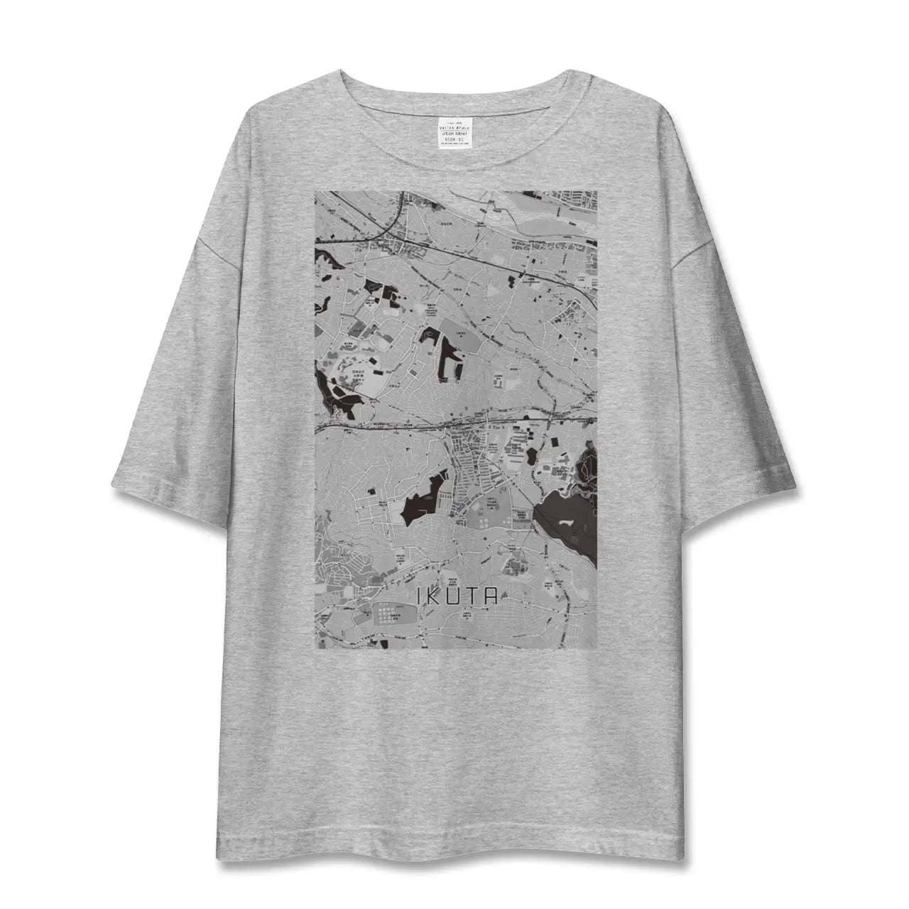【生田(神奈川県)】地図柄ビッグシルエットTシャツ