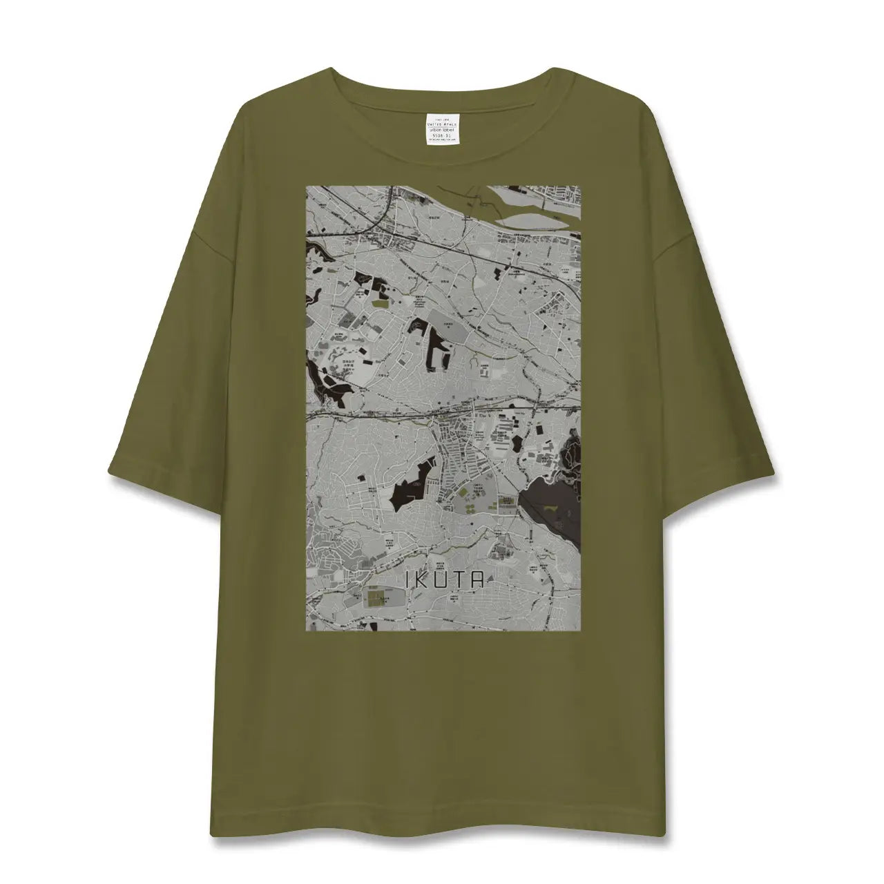 【生田(神奈川県)】地図柄ビッグシルエットTシャツ
