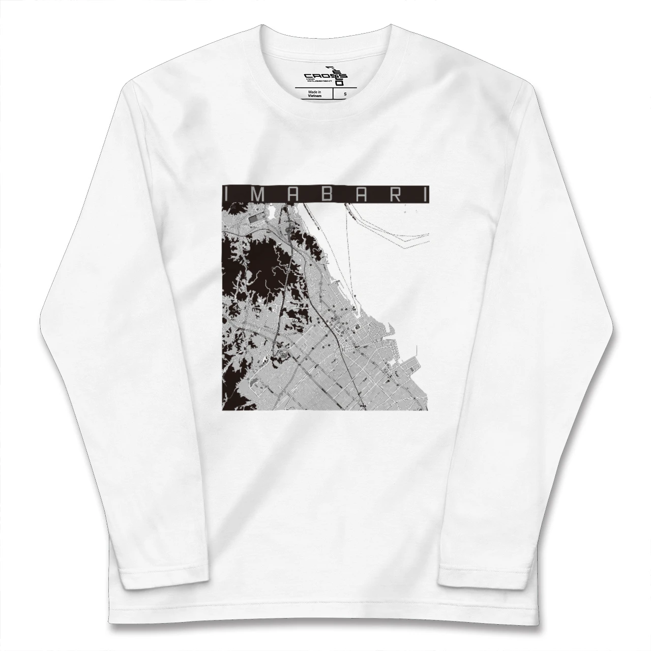 【今治(愛媛県)】地図柄ロングスリーブTシャツ