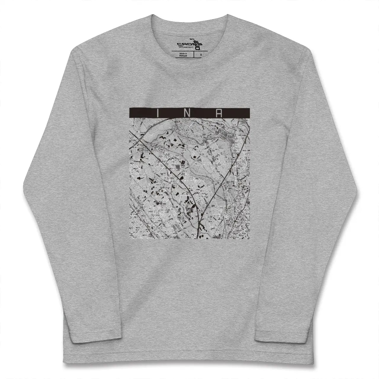 【伊奈(埼玉県)】地図柄ロングスリーブTシャツ