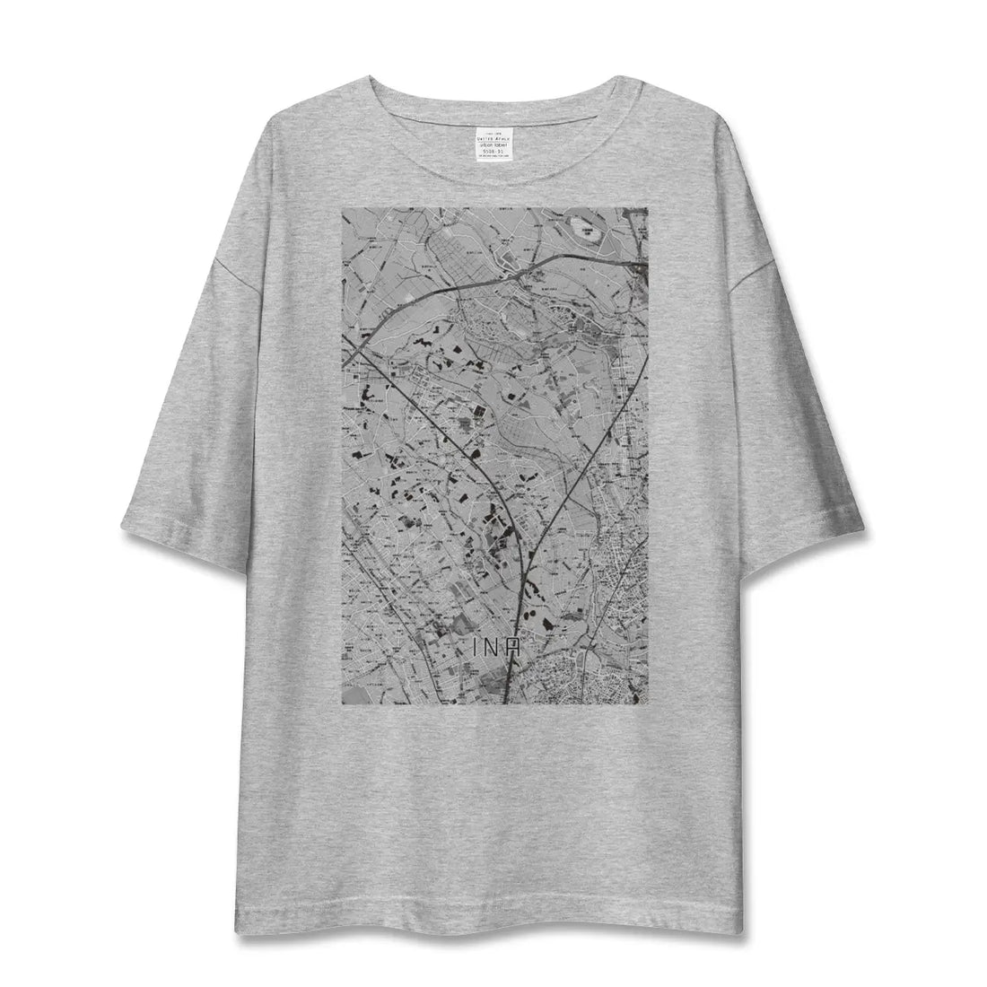 【伊奈(埼玉県)】地図柄ビッグシルエットTシャツ