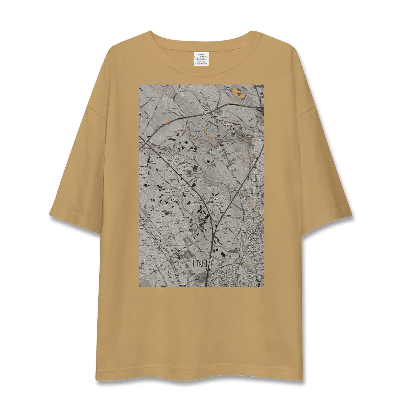 【伊奈(埼玉県)】地図柄ビッグシルエットTシャツ
