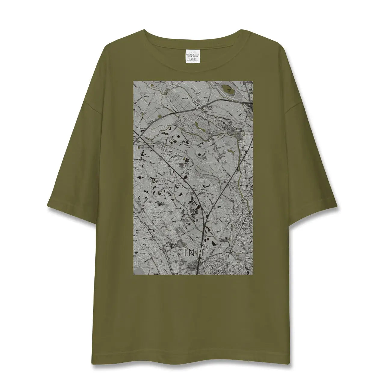 【伊奈(埼玉県)】地図柄ビッグシルエットTシャツ