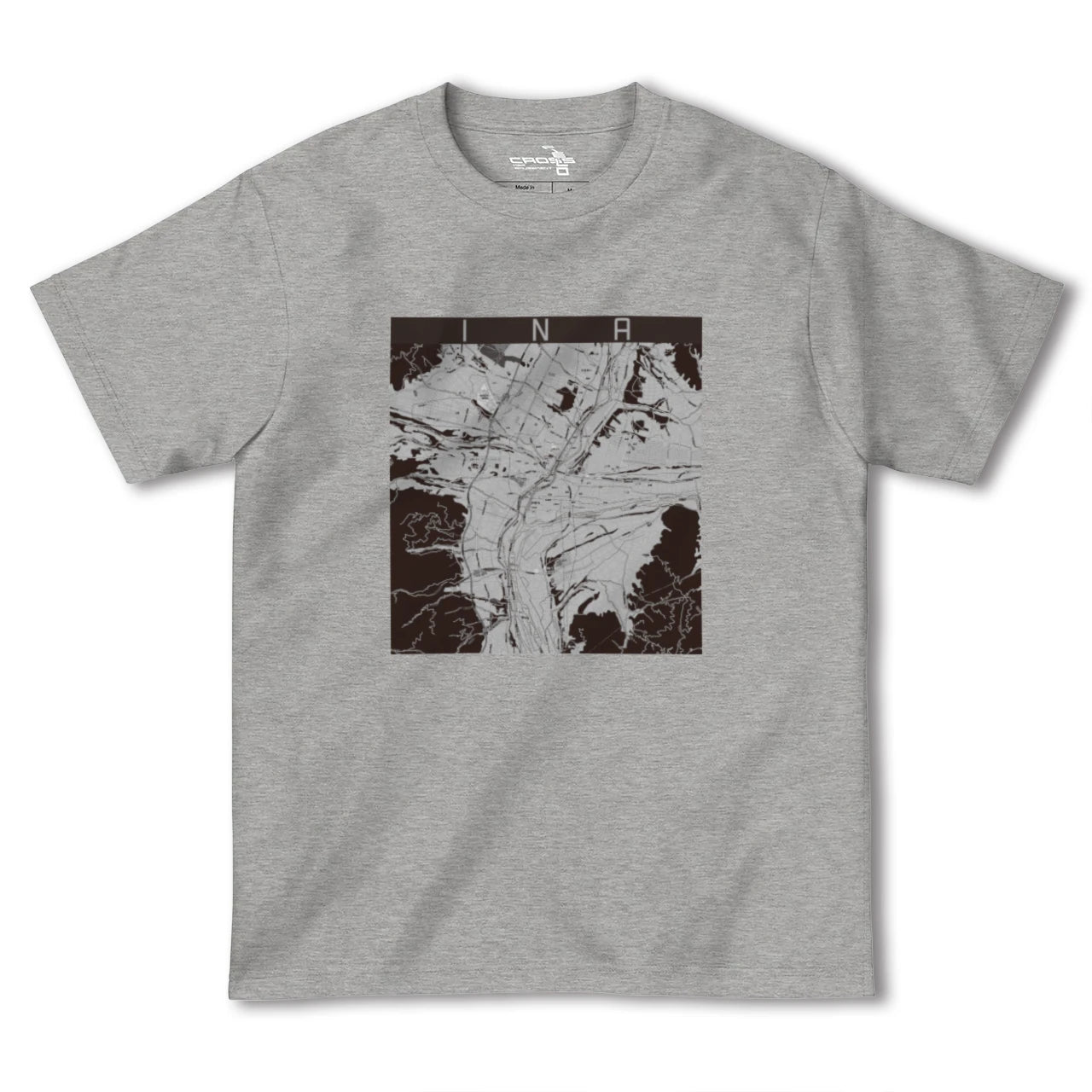 【伊那(長野県)】地図柄ヘビーウェイトTシャツ