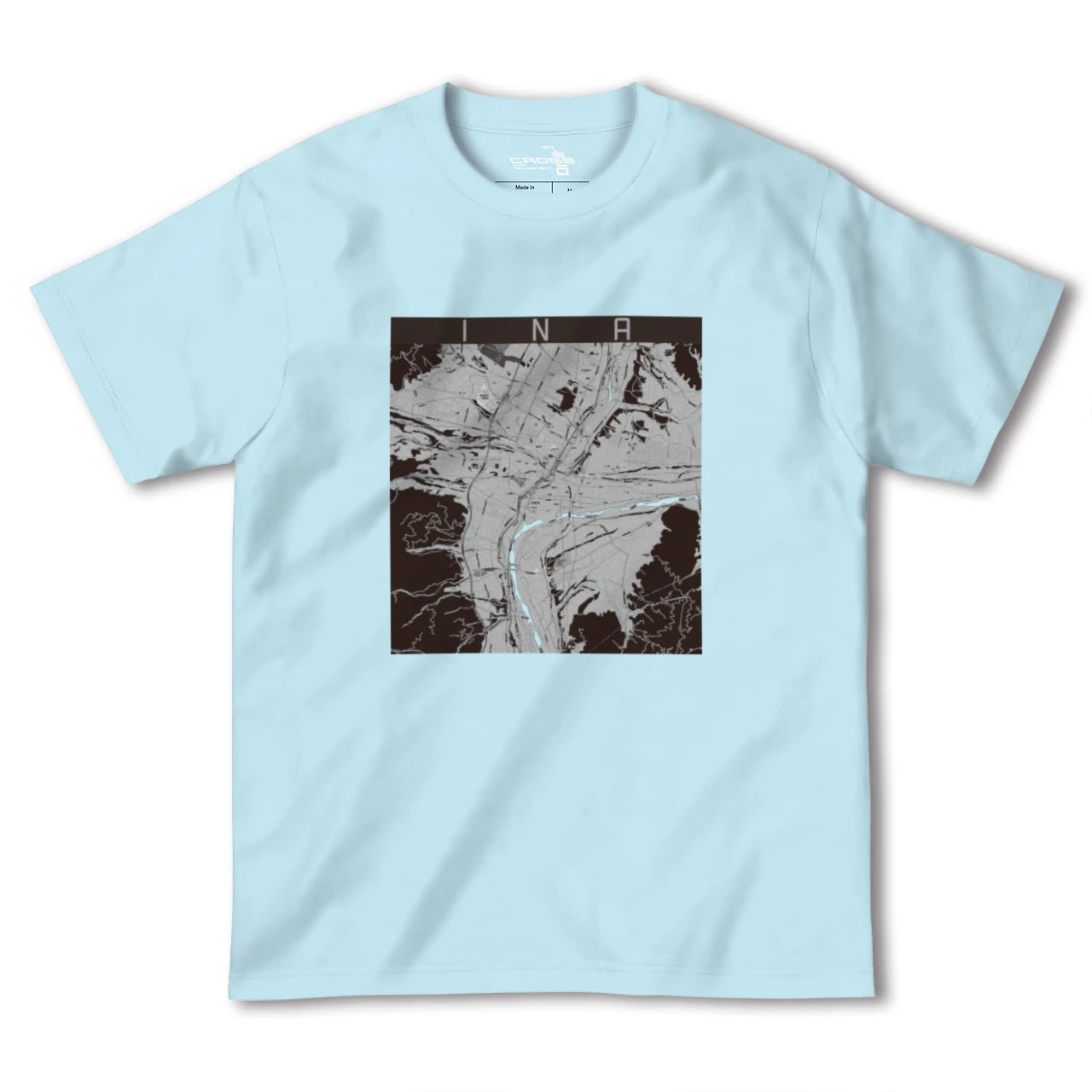 【伊那(長野県)】地図柄ヘビーウェイトTシャツ