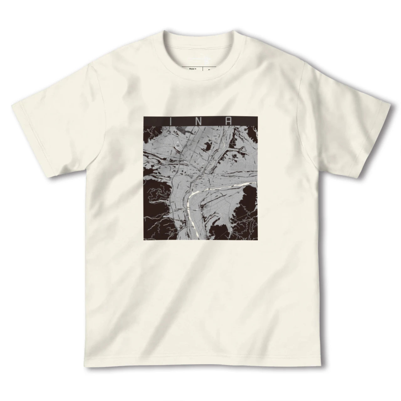 【伊那(長野県)】地図柄ヘビーウェイトTシャツ