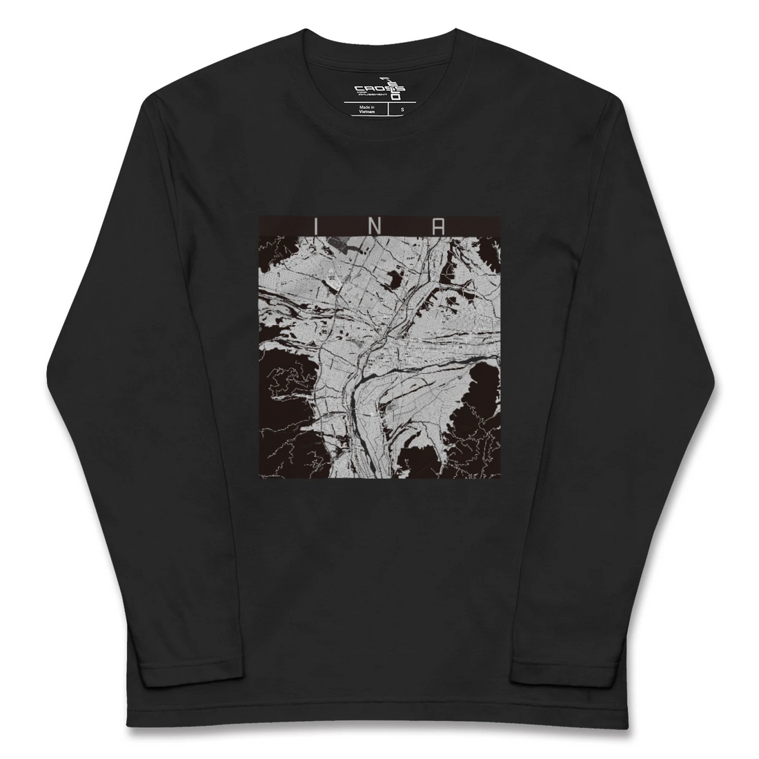 【伊那(長野県)】地図柄ロングスリーブTシャツ