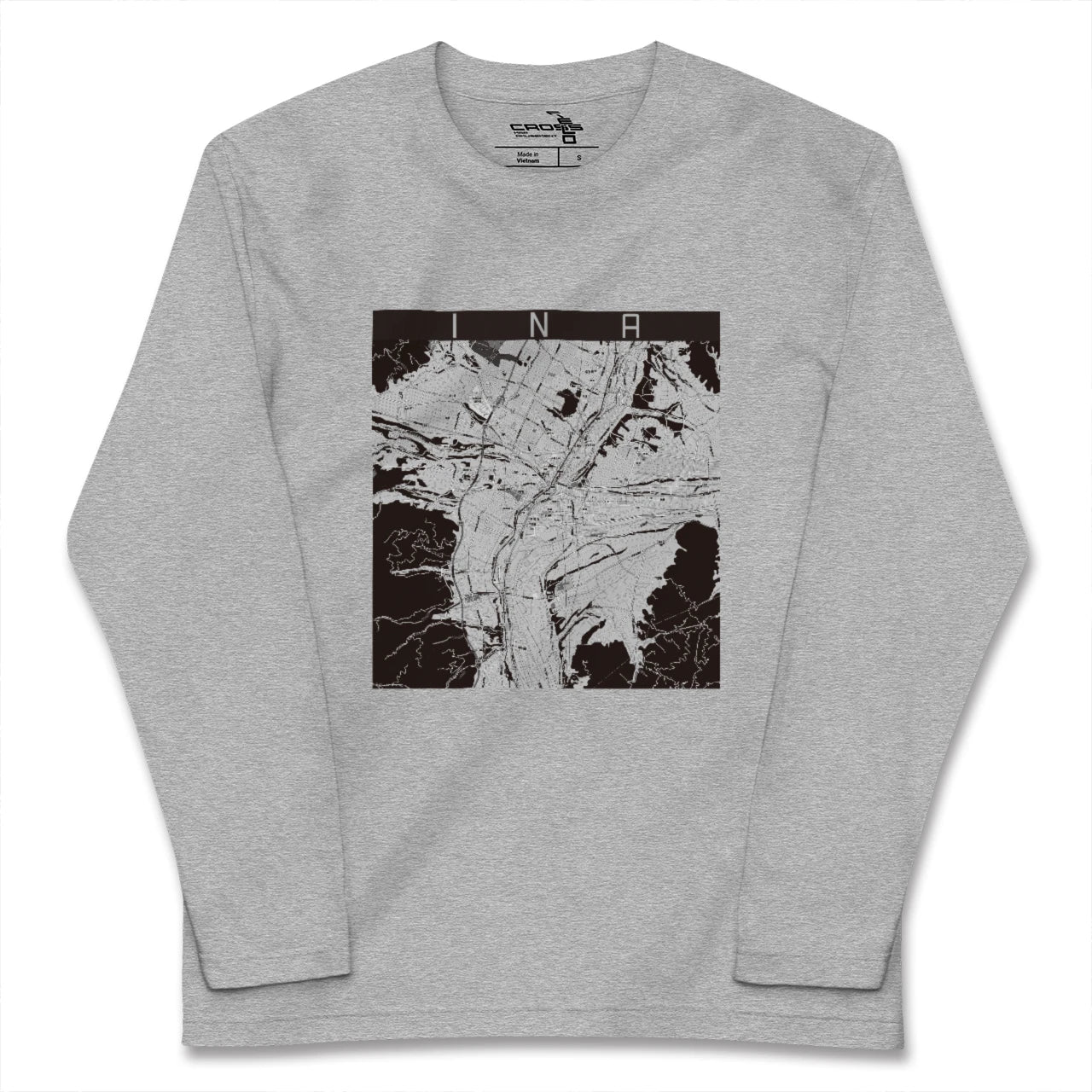 【伊那(長野県)】地図柄ロングスリーブTシャツ