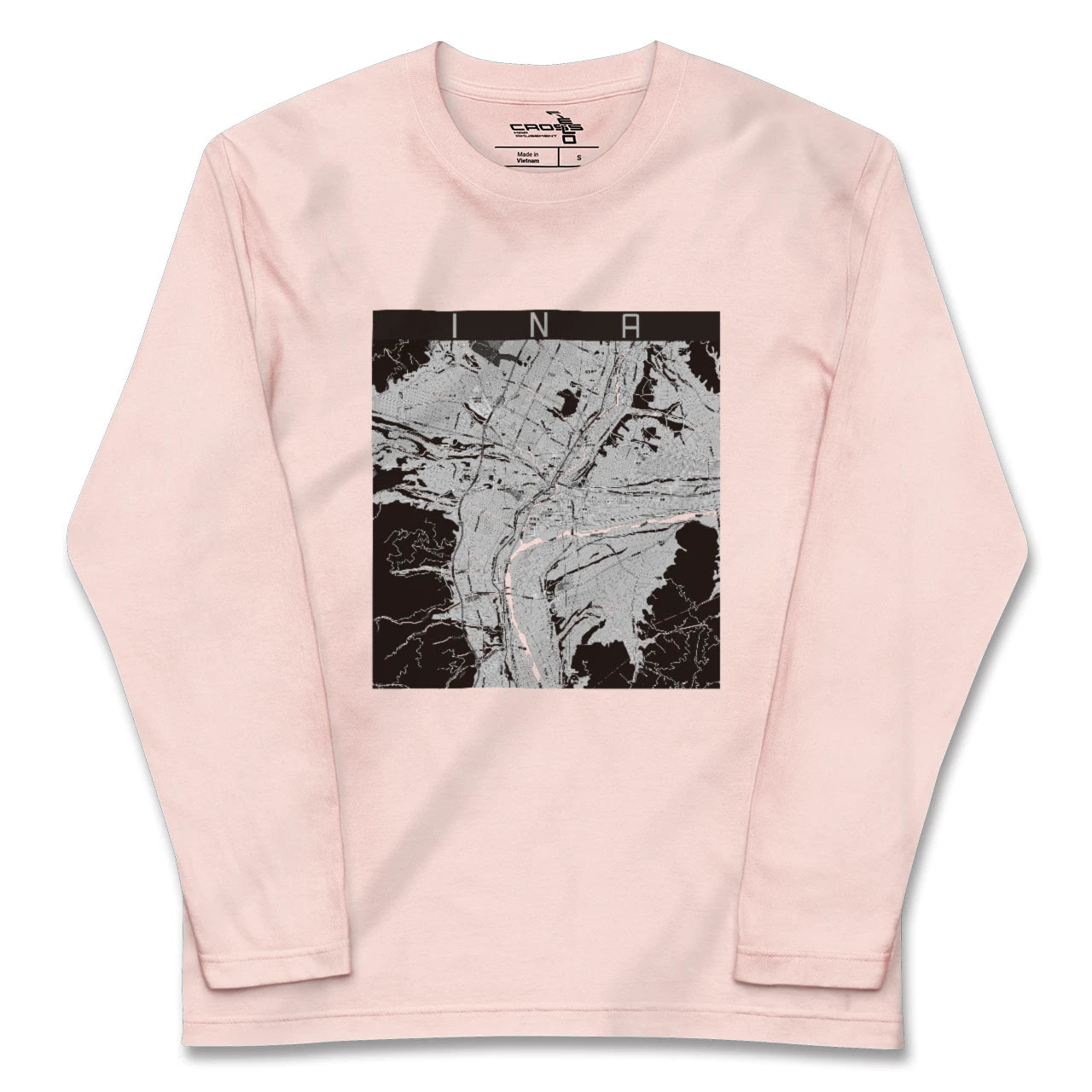 【伊那(長野県)】地図柄ロングスリーブTシャツ