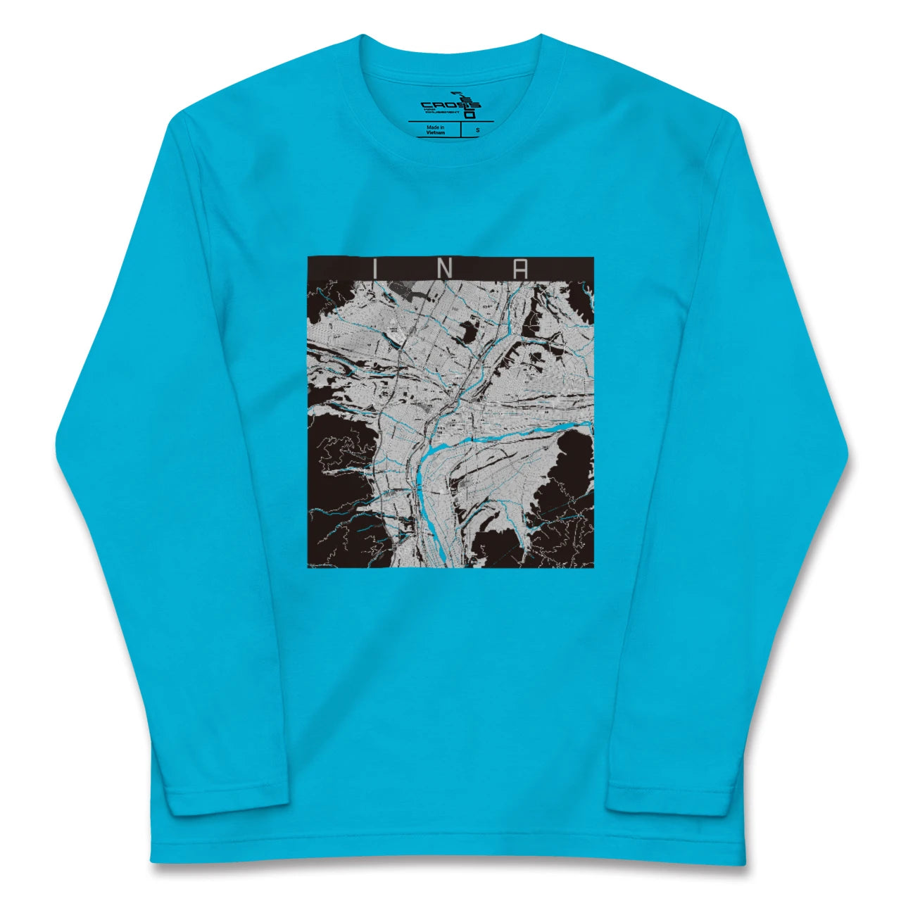 【伊那(長野県)】地図柄ロングスリーブTシャツ