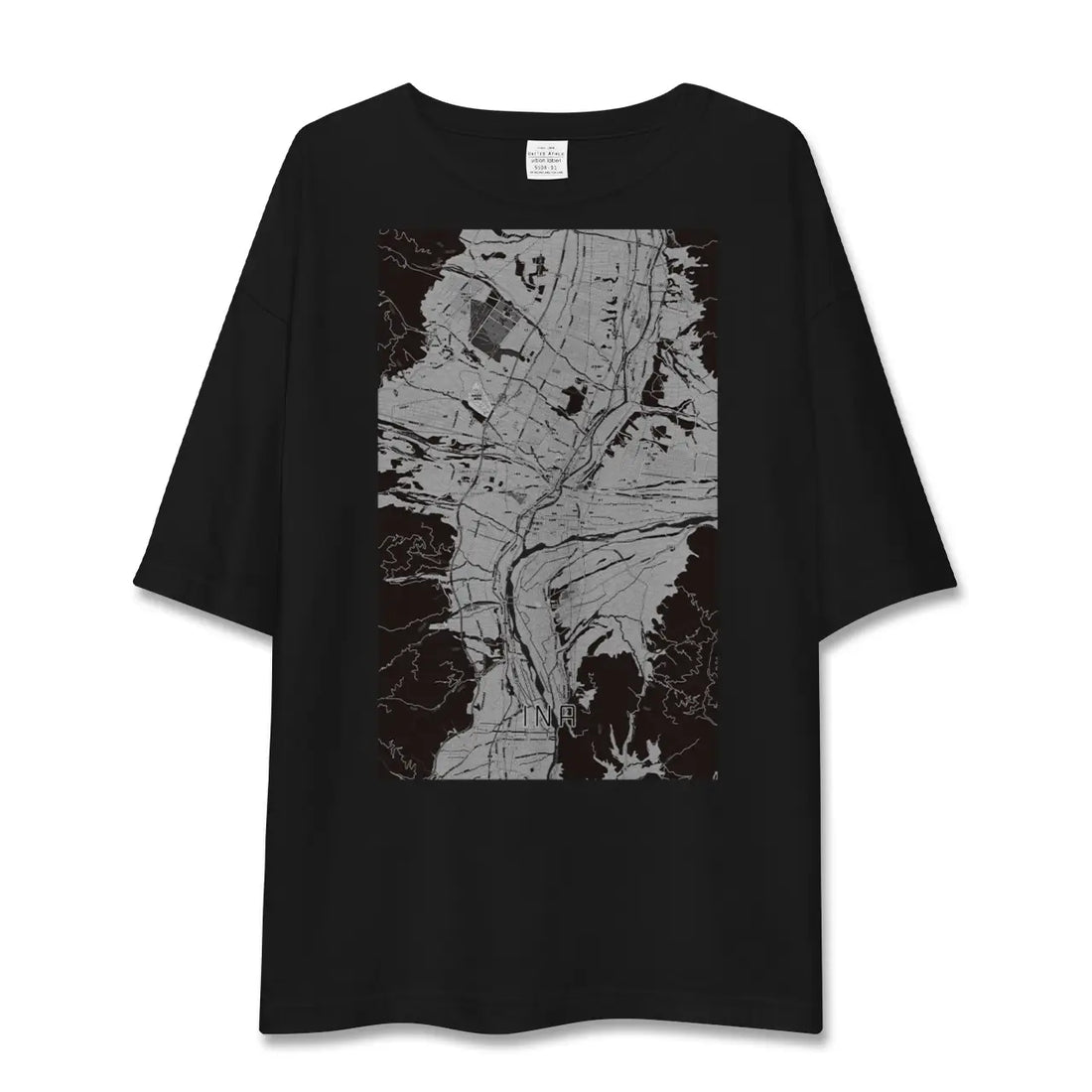 【伊那(長野県)】地図柄ビッグシルエットTシャツ