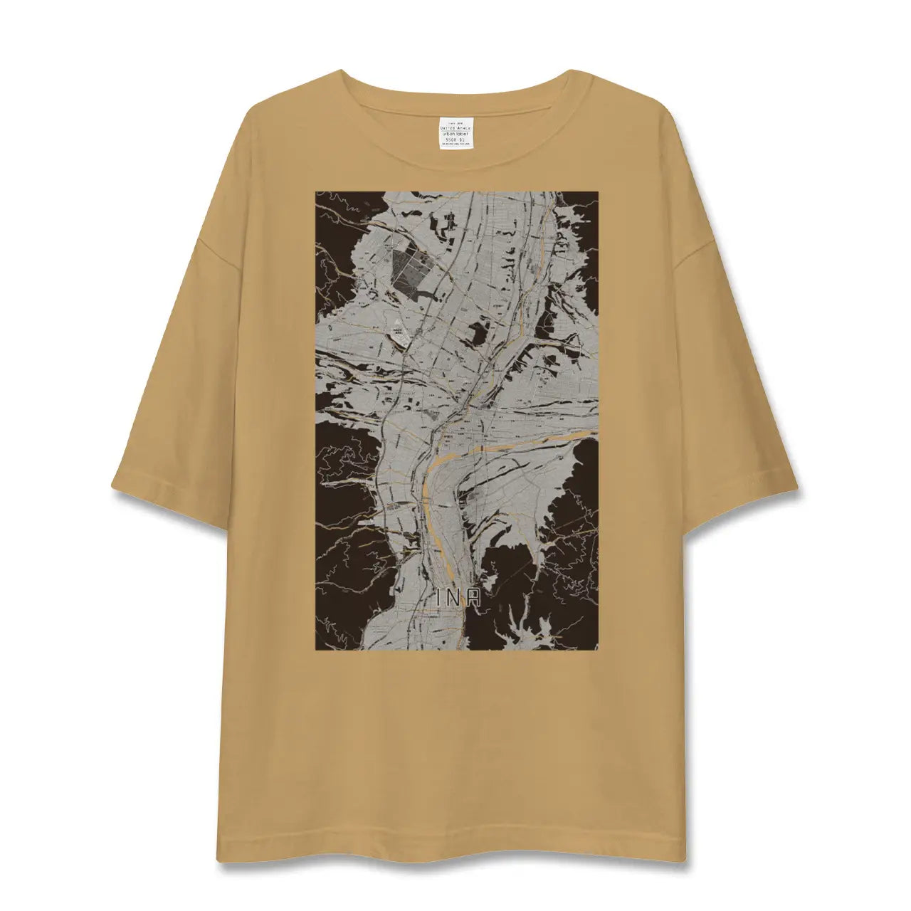 【伊那(長野県)】地図柄ビッグシルエットTシャツ