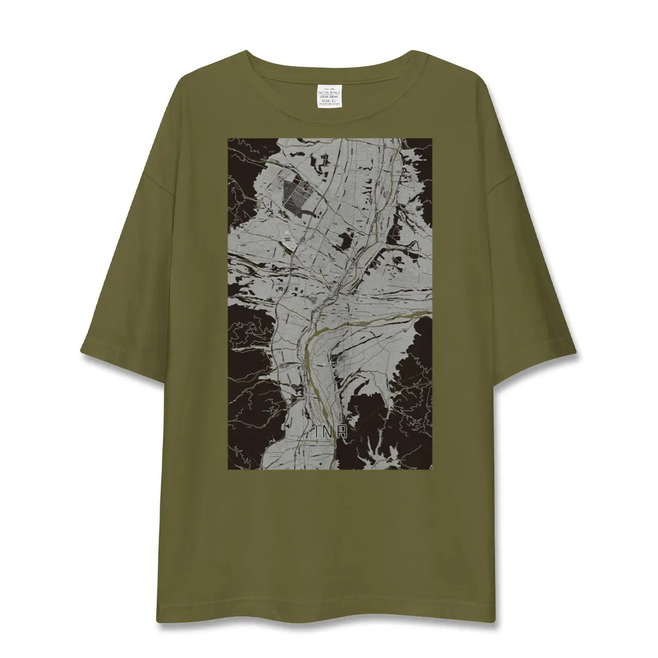【伊那(長野県)】地図柄ビッグシルエットTシャツ