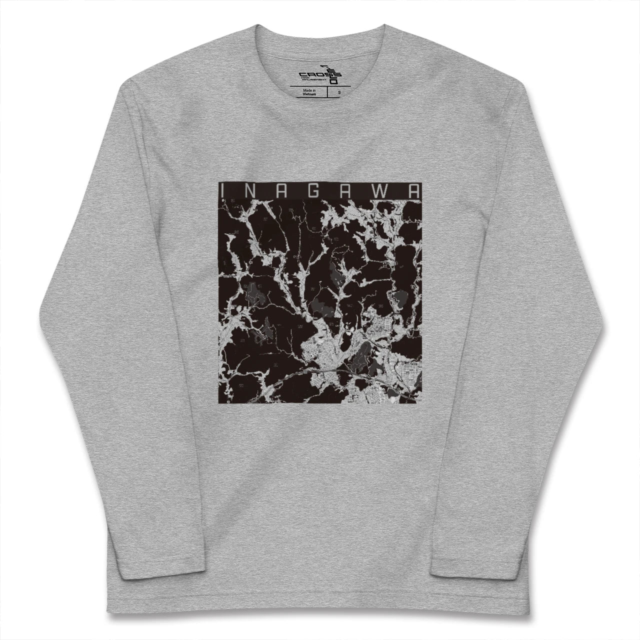 【猪名川(兵庫県)】地図柄ロングスリーブTシャツ