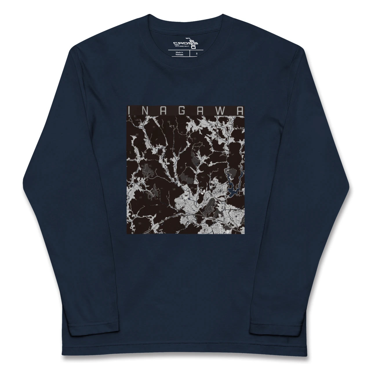 【猪名川(兵庫県)】地図柄ロングスリーブTシャツ