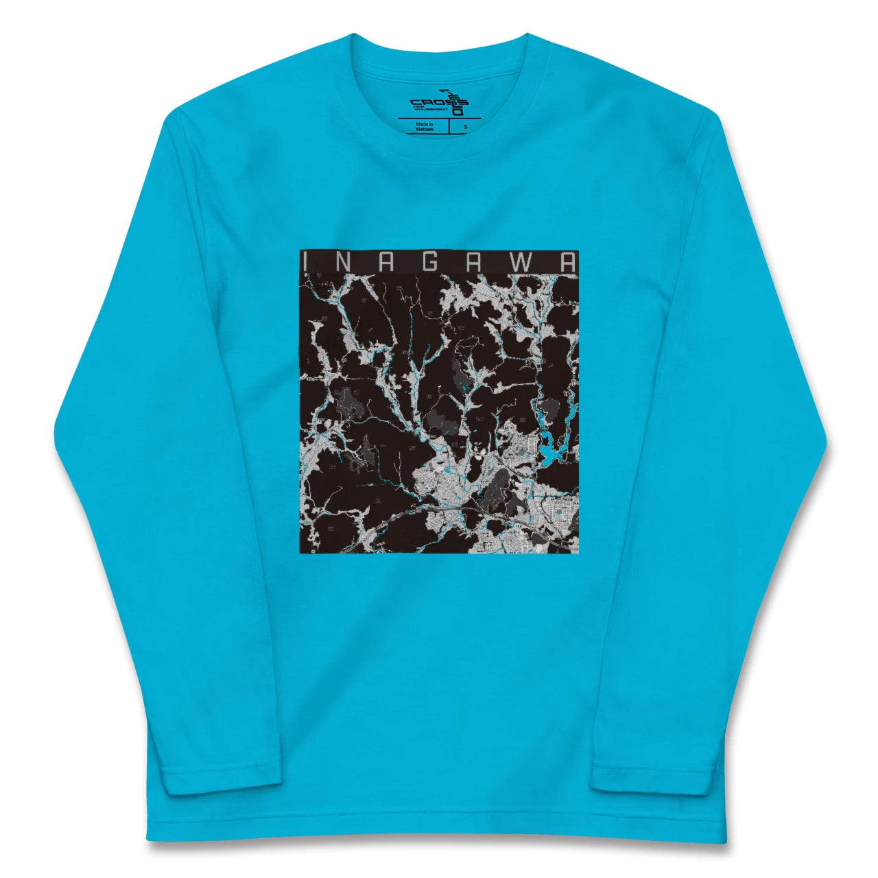 【猪名川(兵庫県)】地図柄ロングスリーブTシャツ
