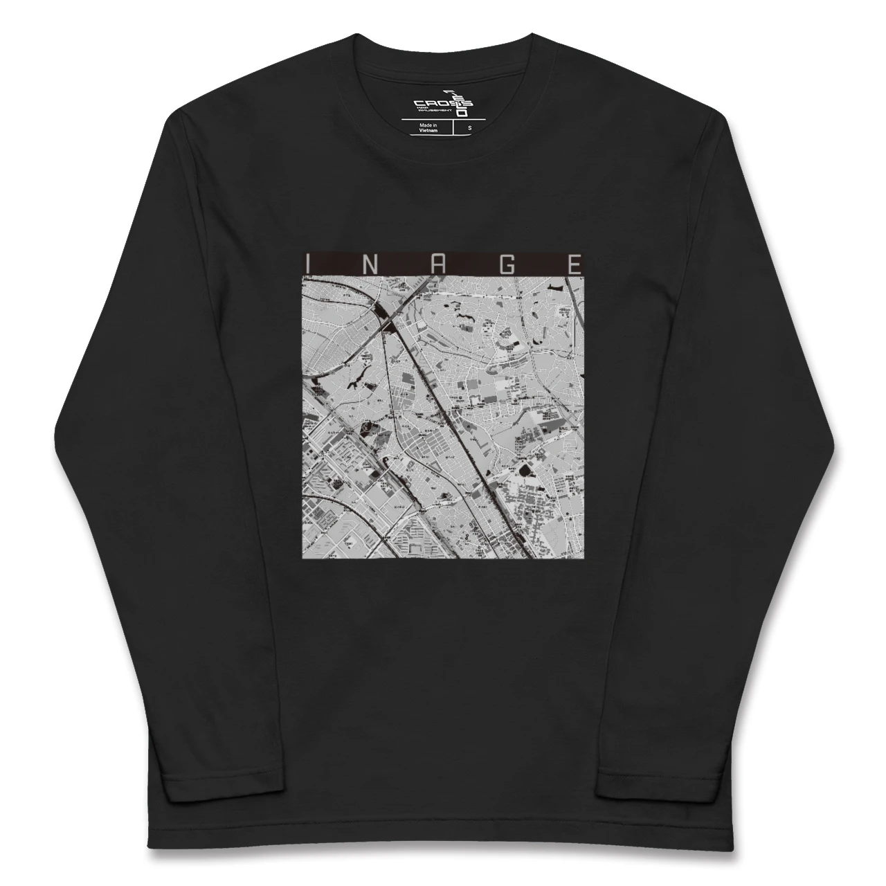 【稲毛(千葉県)】地図柄ロングスリーブTシャツ