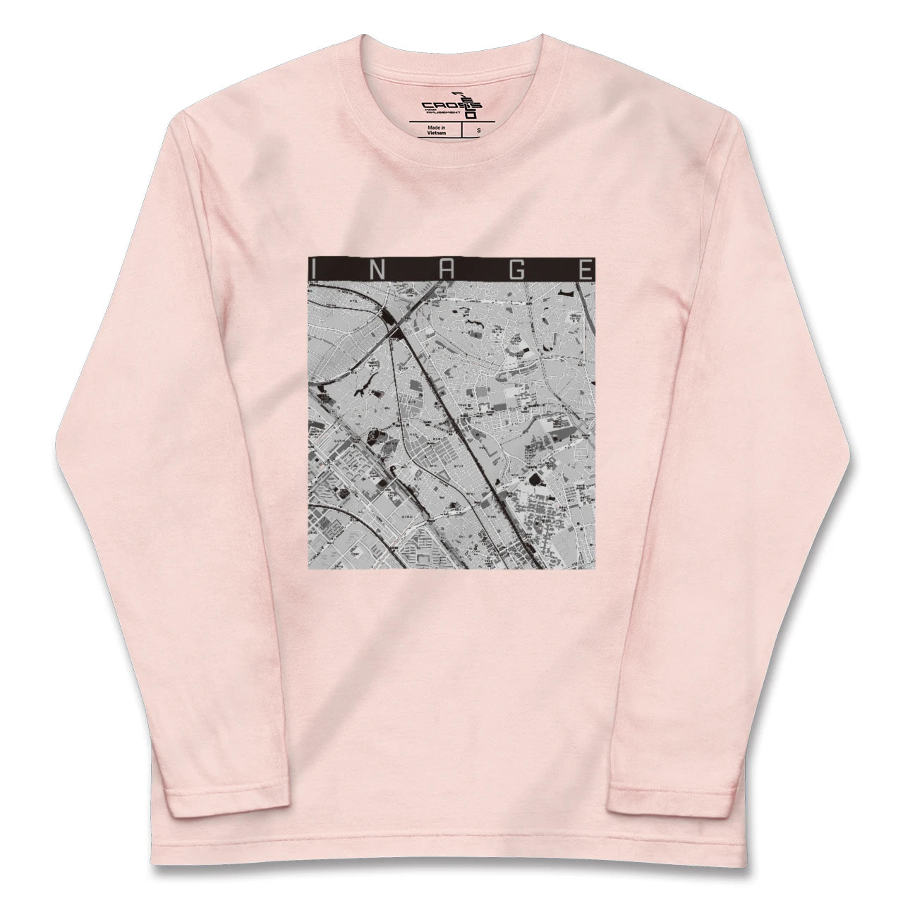 【稲毛(千葉県)】地図柄ロングスリーブTシャツ