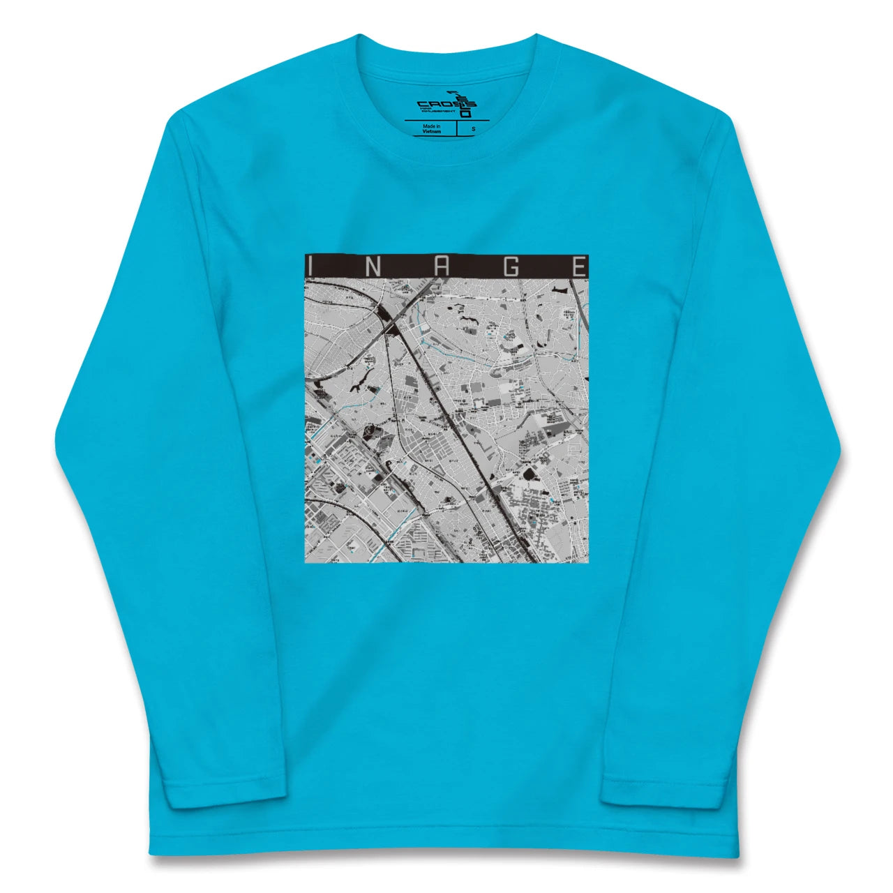【稲毛(千葉県)】地図柄ロングスリーブTシャツ