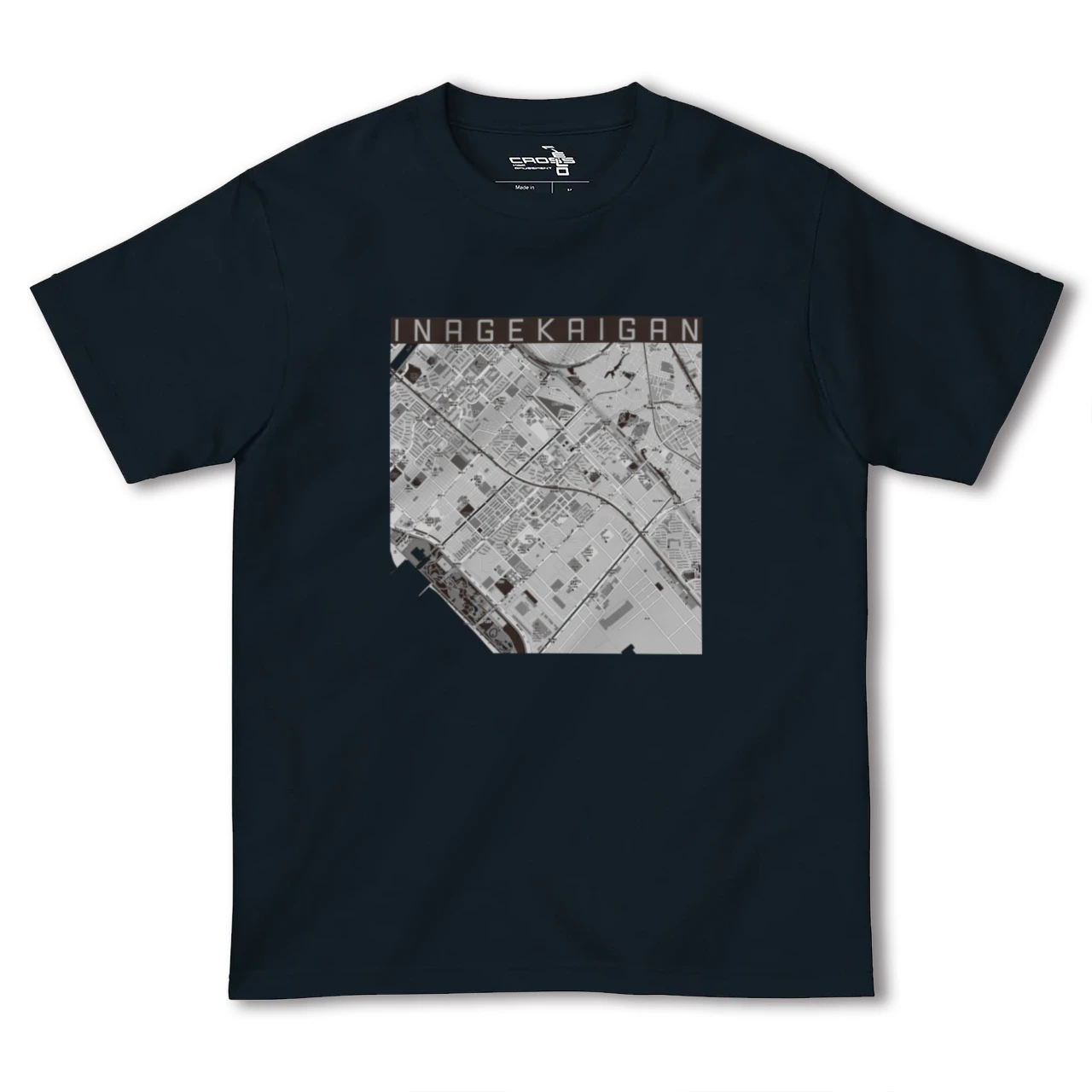 【稲毛海岸(千葉県)】地図柄ヘビーウェイトTシャツ