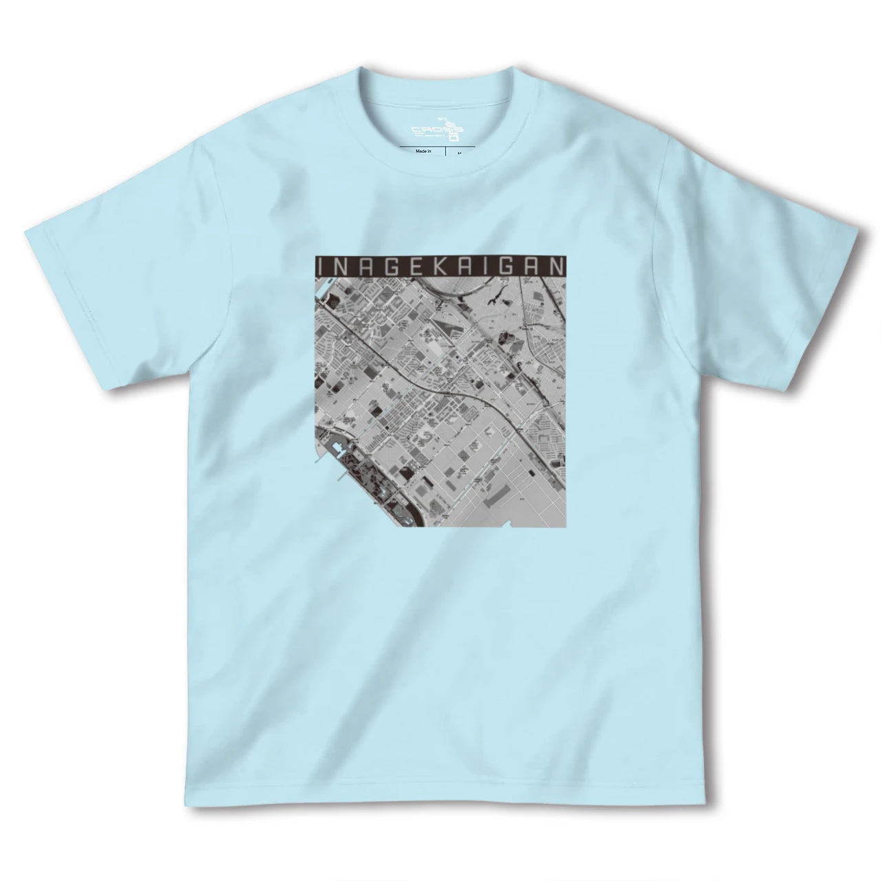 【稲毛海岸(千葉県)】地図柄ヘビーウェイトTシャツ