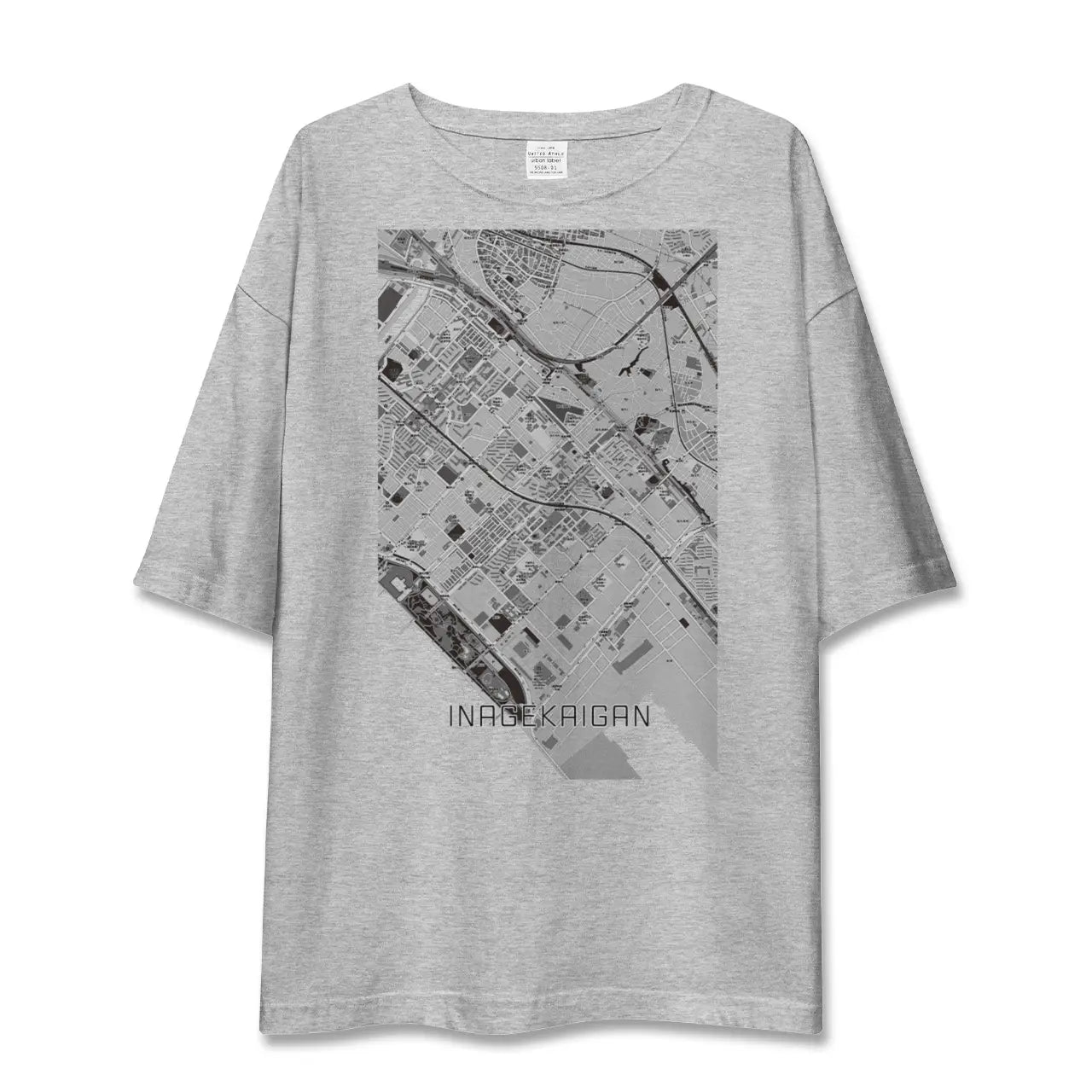 【稲毛海岸(千葉県)】地図柄ビッグシルエットTシャツ